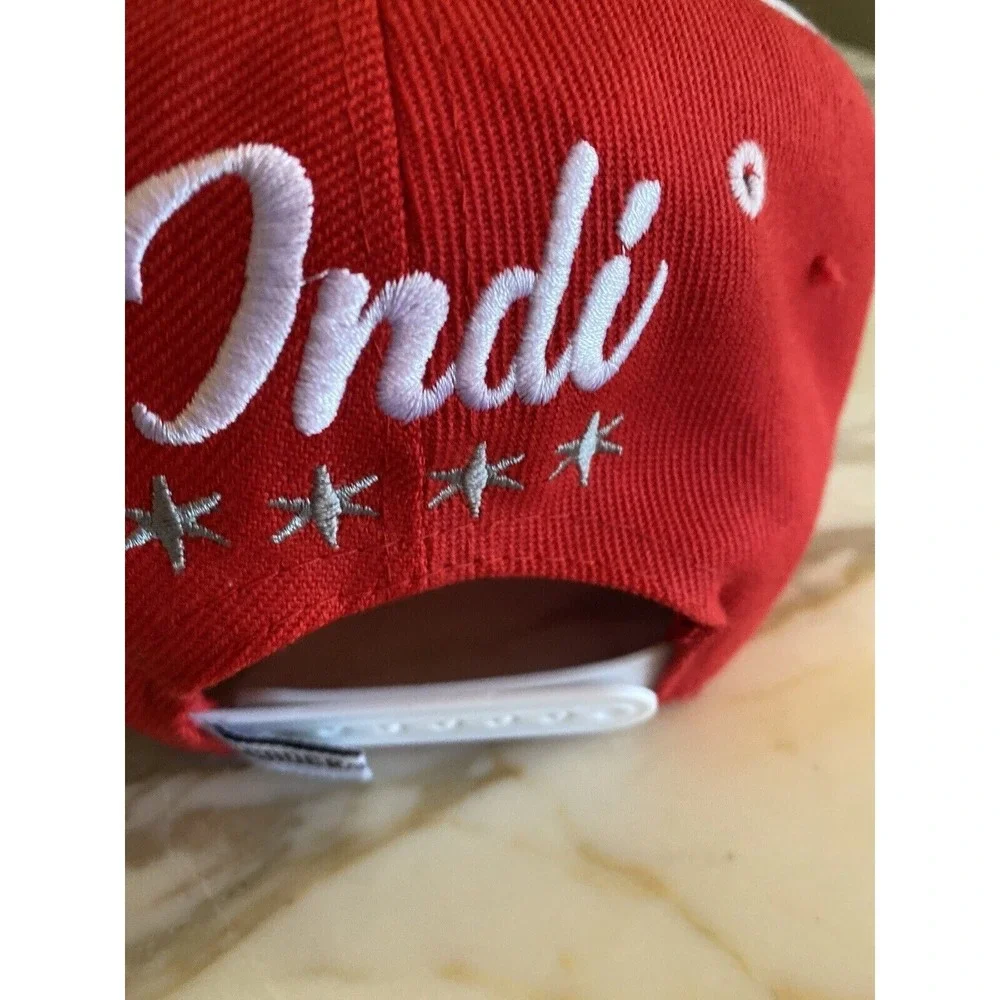 Leader of the Game Indiana Naptown Snapback‎ Hat Red White Indianapolis Cap